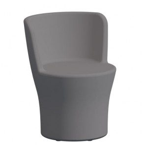 Poltrona outdoor da giardino in resina da interno. Poltroncina in polietilene di colore grigio per esterno, poltrone e sedia ideali per il terrazzo di casa.