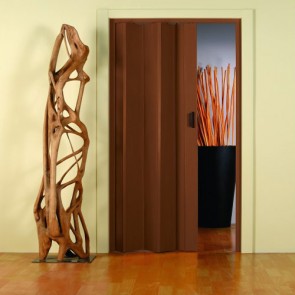 Porte interne a soffietto moderne, porta a soffietto noce per gli interni della casa. Dimensioni 83x214 cm.