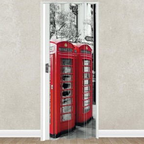 Porte interne a soffietto moderne, porta a soffietto bianca per gli interni della casa con stampa digitale. Dimensioni 102x214 cm