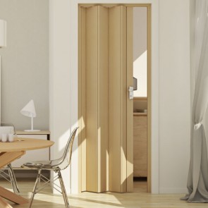 Porte interne a soffietto moderne, porta a soffietto colore cedro per gli interni della casa. Dimensioni 88,5x214 cm