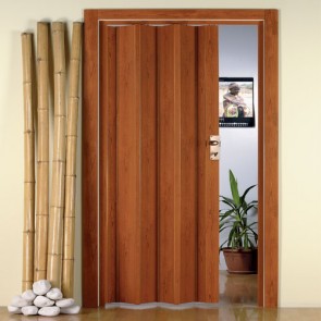 Porte interne a soffietto moderne, porta a soffietto colore ciliegio per gli interni della casa. Dimensioni 88,5x214 cm
