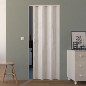 Porte interne a soffietto moderne, porta a soffietto colore pino bianco per gli interni della casa. Dimensioni 88,5x214 cm