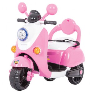 Scooter elettrico rosa per bambine con retromarcia, vespa elettrica bimba 6 volt.