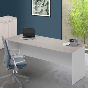 Scrivania ufficio olmo larga 200 cm. Scrivanie in legno porta pc per arredamento camerette, dimensioni 74x200x80 cm.