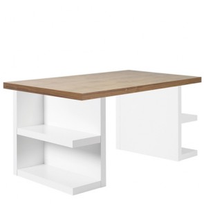 Scrivania per Pc Temahome, scrivanie design nordico con gambe a cavalletto.