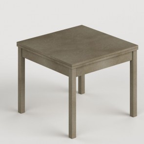 Tavolo da pranzo apribile a libro 180 cm, colore argilla. Tavoli da cucina allungabili con gambe in faggio, arredo interno dimensioni 90x90 cm.