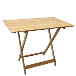 Tavolo in legno massello chiaro pieghevole da giardino, tavoli richiudibili pieghevoli da esterno per terrazzo.