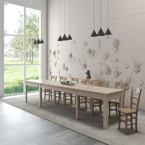 Tavolo da pranzo allungabile olmo. Tavoli cucina allungabili fino a 320 cm grazie alle sue 4 allunghe centrali