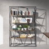 Libreria in legno e acciaio