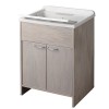 Lavatoio in resina rovere