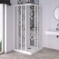 Box doccia angolare con profili in PVC e acrilico da 1,8 mm. Cabina docce bagno Acril angolari con estensione regolabile, dimensioni 75x75x190h cm.