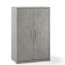 Mobile multiuso casa con 2 ripiani regolabili. Armadio ufficio cemento con 2 ante, misure 110x71x41 cm.