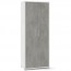 Armadio mobile multiuso bianco Sarmog con 4 ripiani. Armadi ufficio con 2 ante cemento, misure 199x71x41 cm.
