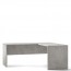 Scrivania angolare destro cemento. Scrivanie ufficio in legno porta pc per arredamento camerette, dimensioni 76x160x150 cm.