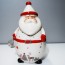 Babbo natale ceramica bianca, barattolo in ceramica per la cucina ideale per contenere zucchero e caffè con eleganza
