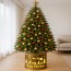 Base albero di natale con paesaggio illuminato. Basi oro 32 cm con luce illuminate per alberi natale.