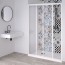 Box doccia con profili in PVC e acrilico da 1,8 mm. Cabina docce bagno Acril con estensione regolabile, altezza 190 cm estensibilità cm 140÷130 cm.