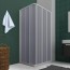 Box doccia angolare a soffietto con profili in PVC  da 1,2 mm. Cabina docce bagno con estensione regolabile, dimensioni 80x80x185h cm.