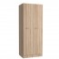 Armadio guardaroba camera da letto due ante in legno altezza 180 cm. Armadi per cameretta con doppia anta quercia chiaro