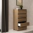 Cassettiera noce naturale con 5 cassetti in legno nobilitato. Mobile settimini ideale per camerette e camera da letto