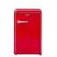 Frigorifero albergo monoporta da tavolo Akai rosso. Frigoriferi sottotavolo vintage 130 litri con freezer congelatore, ideale per gli hotel e nei camper.