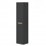 Colonna sospesa per mobile bagno Denver. Armadietto in legno per mobili Fores con tre ripiani e due ante grigio antracite. Dimensioni 31X26X135h cm.