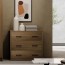 Cassettiera cameretta con 3 cassetti in legno nobilitato. Mobile settimino noce ideale per camerette e camera da letto