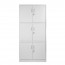 Armadio in metallo tuttopiani per ufficio con serratura. Armadietto metallico portadocumenti 6 ante, dimensioni 40x85x180 cm.