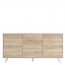 Credenza buffet moderna Fores con 3 ante. Mobili credenze basse moderne bianche in legno ideale in cucina e sala da pranz