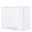 Mobile lavanderia in PVC antiacido per interno. Pensile bagno in resina con ripiano, ideale anche per l'esterno.