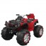 Quad elettrico rosso per bambino con batteria 12 volt e retromarcia, moto quad elettrica ricaricabile per bambini con luci e suoni.