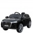 Macchina elettrica per bambini Audi Q5 12V con telecomando e display elettronico. Fuoristrada SUV elettrico colore nero per bambino con retromarcia e radiocomando.