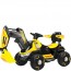 Ruspa elettrica per bambini gialla con batteria 6 Volt e luci. Escavatore elettrico per bambino giallo con braccio meccanico e funziona scavatrice.