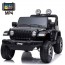 Auto elettrica due posti per bambini con batteria 12 volt, telecomando e schermo touch 6 pollici. Fuoristrada Jeep Wrangler Rubicon elettrico colore nero 