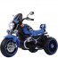 Moto elettrica tre ruote per bambini con retromarcia e bluetooth, motocicletta blu per bambino con batteria 12 volt e ingresso USB.