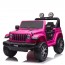 Auto elettrica due posti per bambine con batteria 12 volt, telecomando e radio. Fuoristrada Jeep Wrangler Rubicon elettrico colore rosa