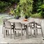 Tavolo da giardino cappuccino in resina antiurto, tavoli da esterno per balconi e terrazzi. 
