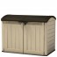 Armadio Keter da terrazzo e balcone in resina beige. Box porta attrezzi ideale per riporre attrezzatura e per qualsiasi esigenza in giardino.