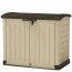 Armadio Keter da terrazzo e balcone in resina beige. Box porta attrezzi ideale per riporre attrezzatura e per qualsiasi esigenza in giardino.