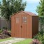 Casetta Keter da giardino con pannelli evotech e finestre frontali. Casette con rifinura effetto legno naturale, robusta e ideale per riporre qualsiasi attrezzo da giardino.