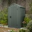 Casetta Keter da giardino con pannelli evotech. Casette con rifinura effetto legno naturale, robusta e ideale per riporre attrezzi e per qualsiasi esigenza in giardino.