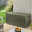 Box Keter da giardino in resina verde. Baule porta attrezzi rinforzato, ideale per riporre accessori per la piscina o per qualsiasi esigenza in giardino.