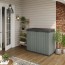 Armadio Keter da terrazzo e balcone in Evotech verde. Box porta attrezzi ideale per riporre attrezzatura e per qualsiasi esigenza in giardino.