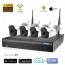 Kit videosorveglianza wireless 4 telecamere 5 Mega pixel alta definizione, videosorveglianza senza fili completo di disco 1TB e telecamere wifi CMOS Sony grandangolo 3.6 mm 2 Led da 42μ per visione notturna 