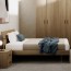 Letto matrimoniale due piazze in legno per camera da letto. Letti matrimoniali noce naturale 2 posti ideale anche per la cameretta dei bambini,