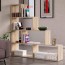Libreria scaffale componibile rovere, librerie divisoria bifacciale con 6 vani in legno melaminico dimensioni 145x145x29 cm.