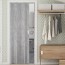 Porte interne a soffietto moderne, porta a soffietto colore cemento grigio per gli interni della casa. Dimensioni 83x214 cm