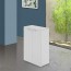 Armadio ufficio in legno bianco con serratura. Armadietto multiuso a 2 ante bianche con ripiani, dimensioni 90x45x129 cm.
