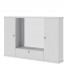 Mobile bagno bianco frassinato 2 ante, con specchio e luce. Pensile bagno con anta a ribalta. Dimensioni 93x14x61h cm.