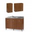 Mobile cucina componibile noce antico con sottolavello a 3 ante 120 cm, pensile e scolapiatti. Mobili sottolavelli per cucine componibili, completi di lavello acciaio inox e miscelatore. 